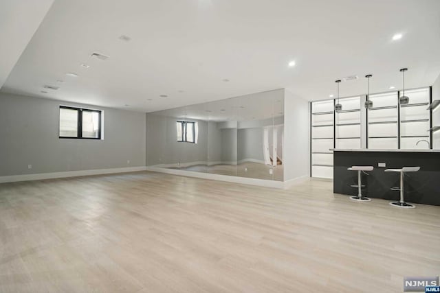 interior space with light wood-type flooring