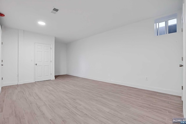 interior space featuring light wood-type flooring