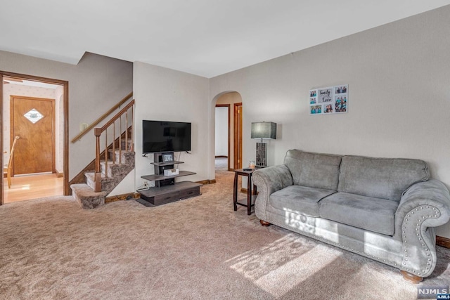 view of carpeted living room