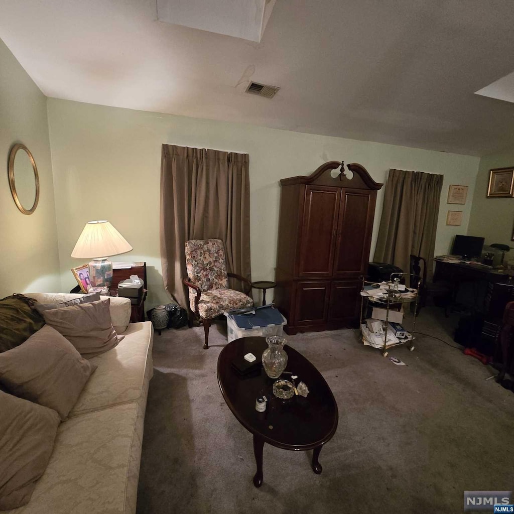 view of carpeted living room