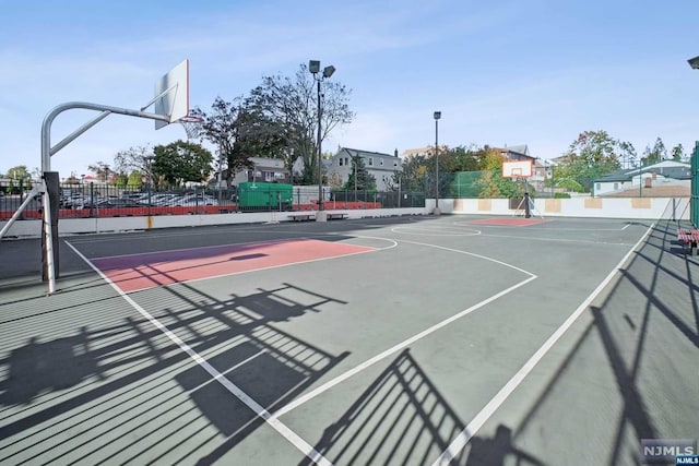 view of basketball court