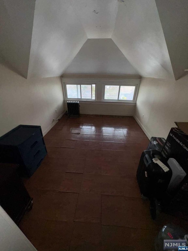 bonus room featuring lofted ceiling