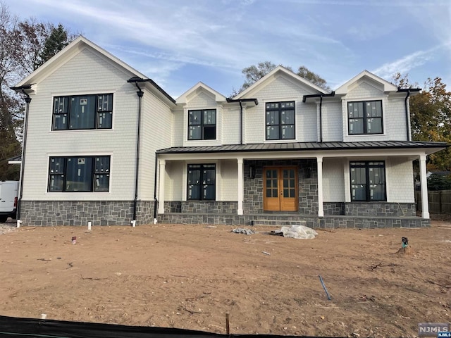 view of front of property featuring a porch