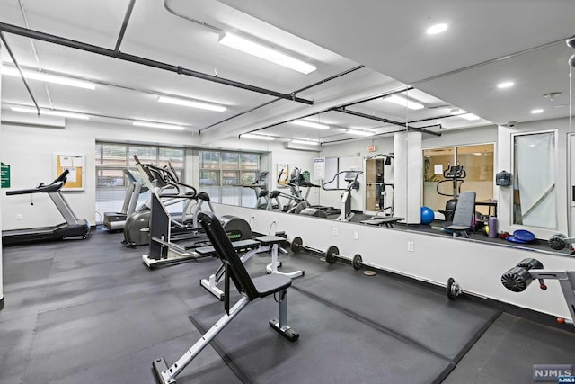 view of workout area