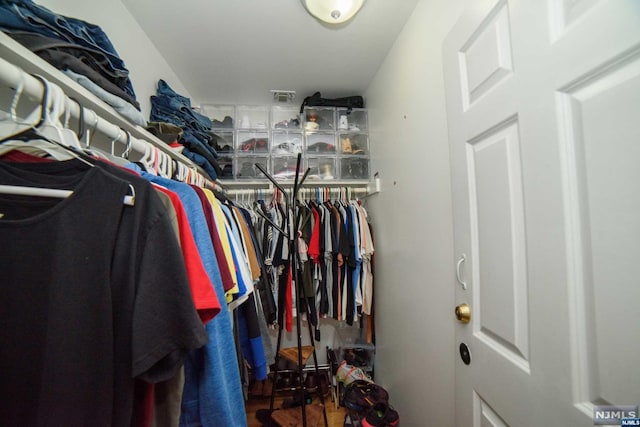 view of walk in closet