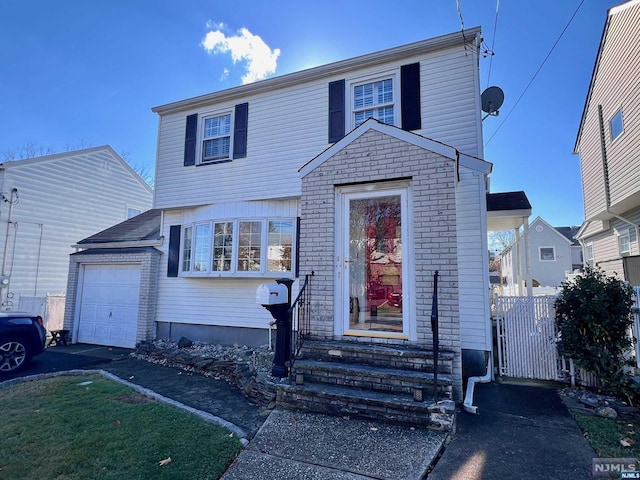 view of front of home featuring a garage