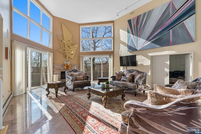 sunroom with rail lighting