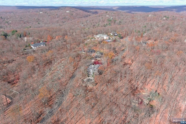 aerial view featuring a mountain view