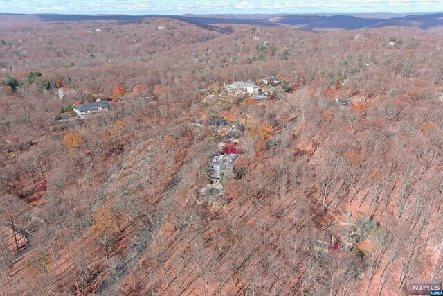 bird's eye view with a mountain view