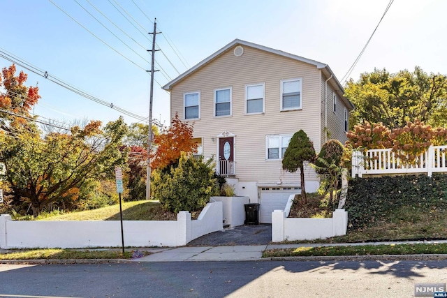 front facade featuring a garage