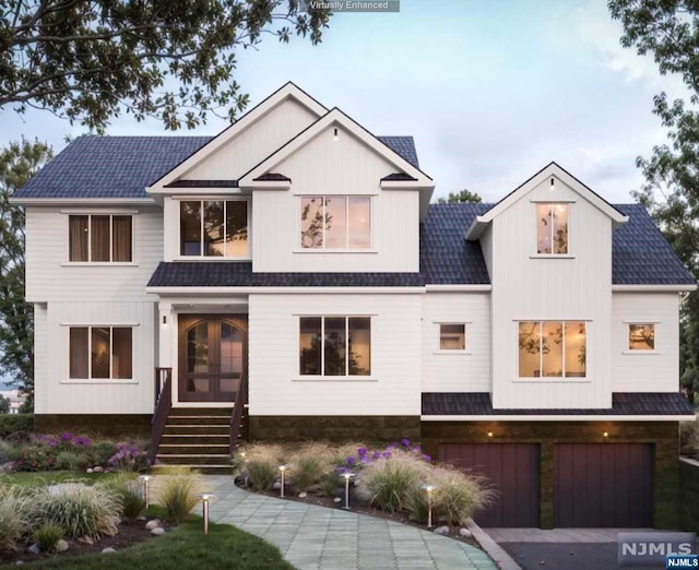 view of front of home featuring a garage