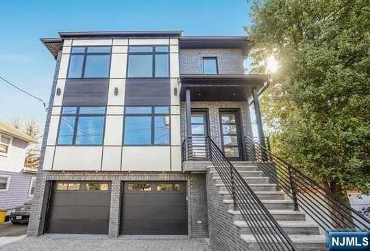 contemporary home with a garage