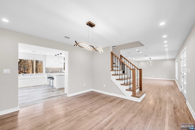 interior space with light wood-type flooring