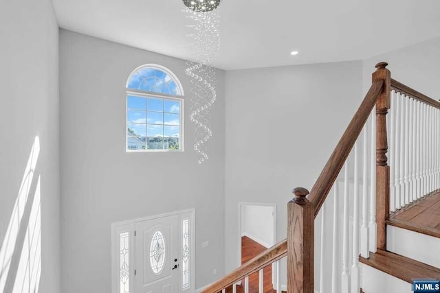 room details with an inviting chandelier