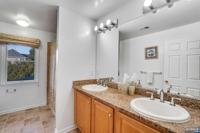 bathroom with vanity