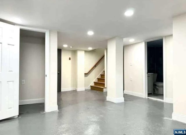 view of basement