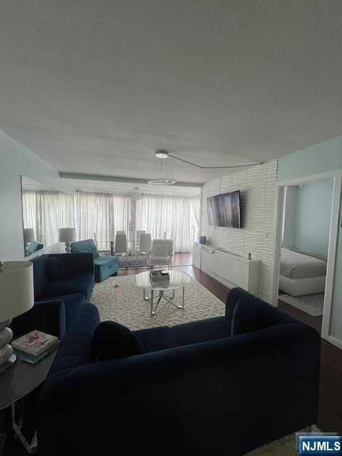 living room featuring hardwood / wood-style flooring