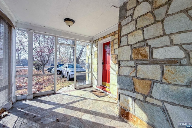 view of sunroom