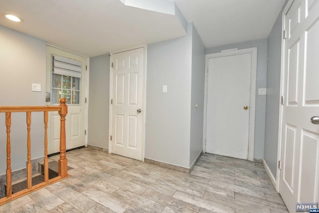 foyer featuring light hardwood / wood-style flooring