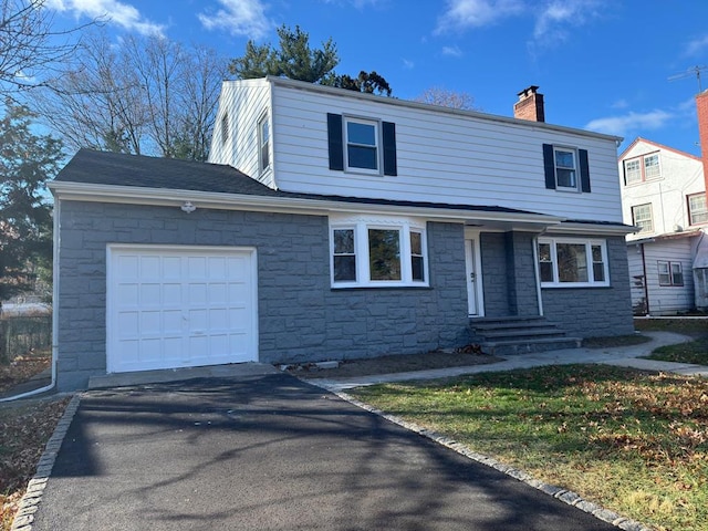 view of property featuring a garage