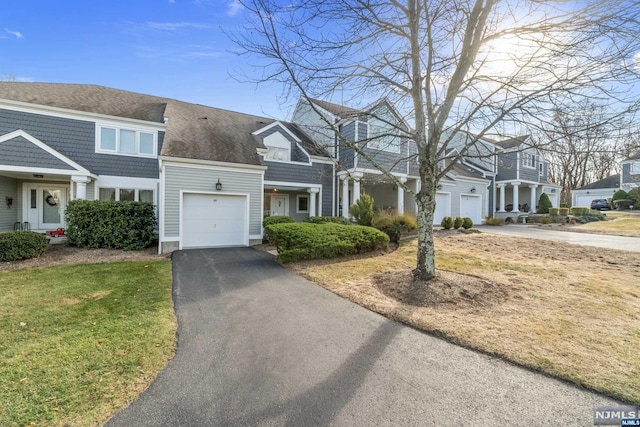 view of front of home with a front yard