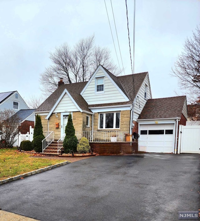 view of front of house featuring a garage