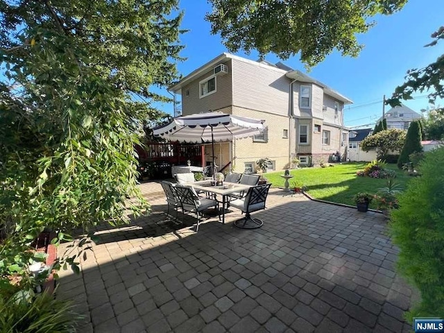 view of patio / terrace with a wooden deck