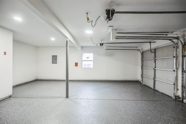 garage with electric panel