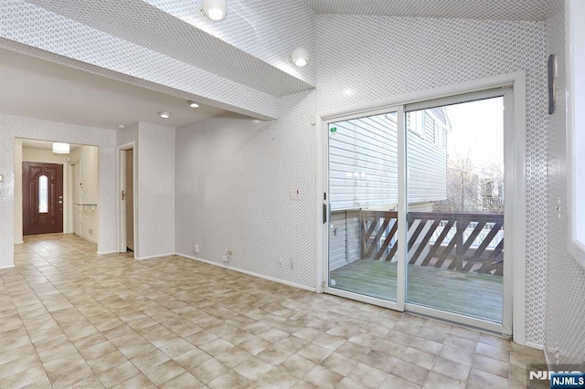 view of tiled spare room