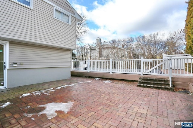 view of patio featuring a deck