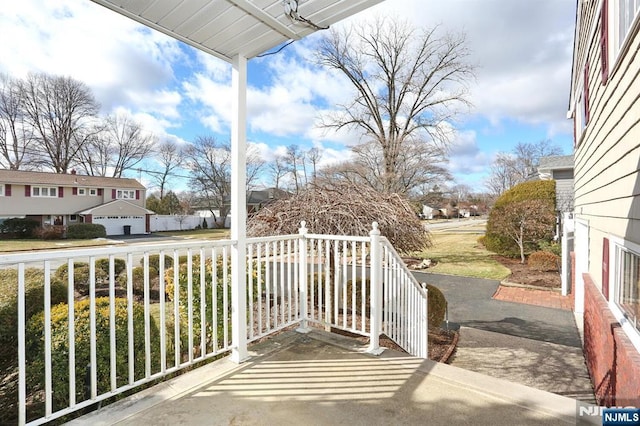 balcony with a porch