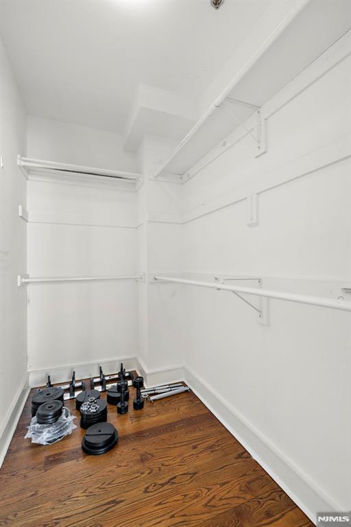 spacious closet featuring wood finished floors