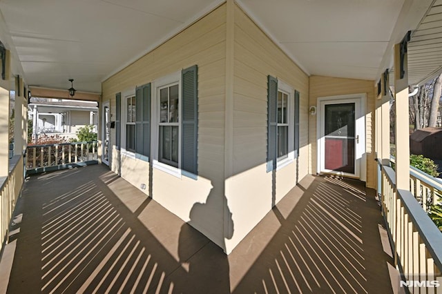 exterior space with a porch