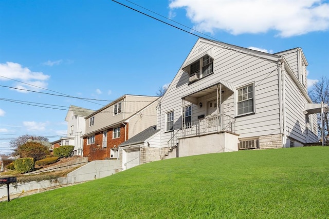 exterior space featuring a front lawn