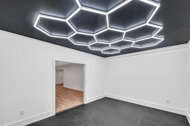 empty room featuring dark hardwood / wood-style floors