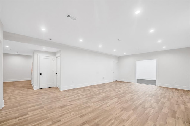 interior space featuring light wood-type flooring