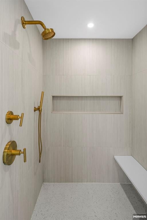 bathroom with walk in shower