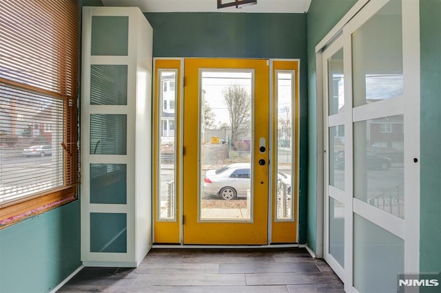 entrance foyer featuring hardwood / wood-style flooring