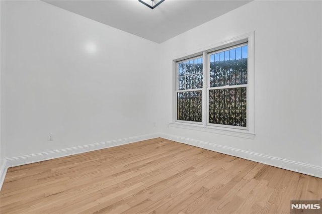 empty room featuring light wood-type flooring