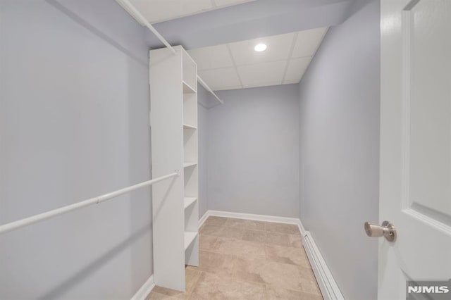 view of walk in closet