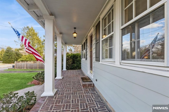 view of patio with covered porch