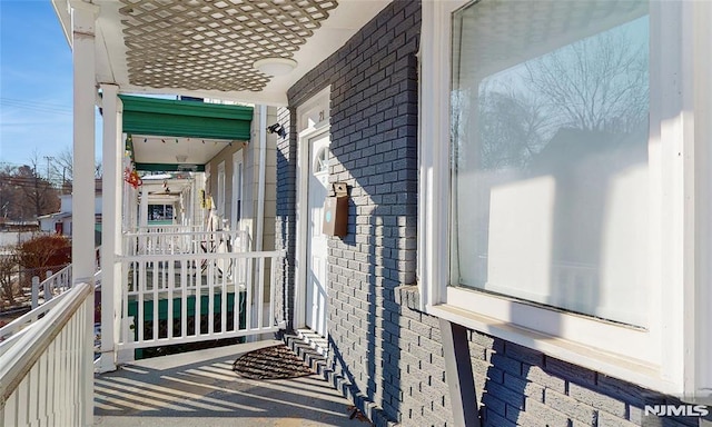 balcony with covered porch