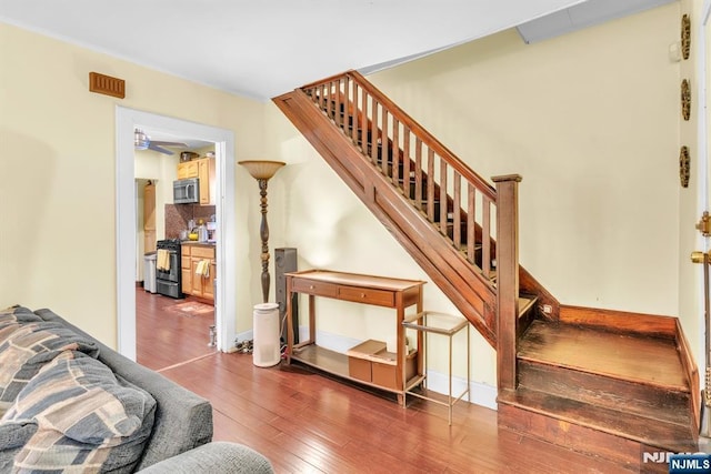 interior space featuring dark hardwood / wood-style flooring