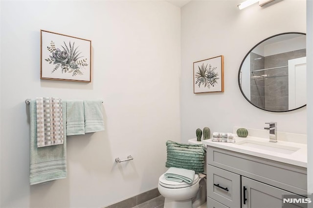 660 Bloomfield Ave Unit 402, Bloomfield, NJ 07003 - bathroom with toilet, a tile shower, and vanity
