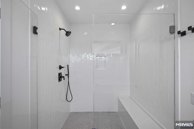 bathroom with walk in shower