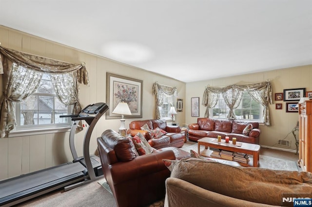 view of carpeted living room