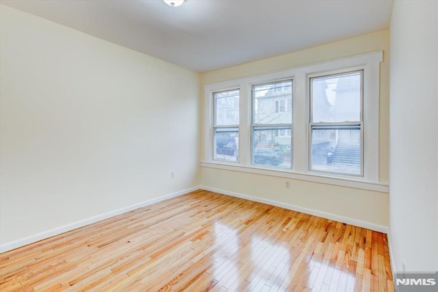 empty room featuring light hardwood / wood-style flooring