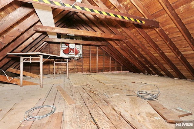 view of attic