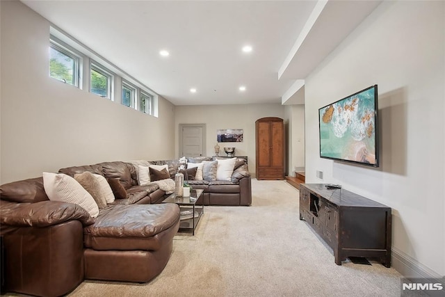 view of carpeted living room