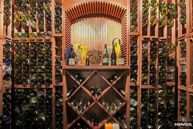 view of wine area